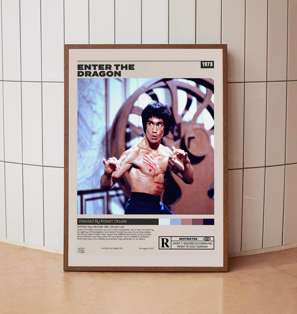 Enter the Dragon Poster, Robert Clouse, Minimalist Movie Poster
