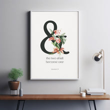 Ephesians 531 and the Two Shall Become One Poster Marriage Scripture Wall Art, Christian Wedding Gift, Marriage Bible Verse