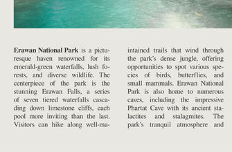 Erawan National Park Wall Art Poster Poster  Black White Erawan National Park Poster  Poster  Art Gift 1699730721