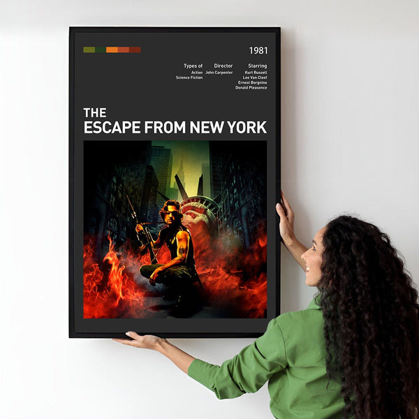 Escape from New Yorek Movie Poster  Minimalist  Midcentury Poster  Wall Art Print  Retro Movie Poster 1733510292 - Copy (2)
