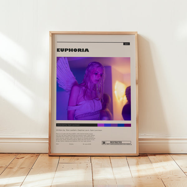 Euphoria Poster, Jules Vaughn Wall Art, Rue in Angel Costume, Minimalist Wall Decor, High Quality Print, Gift for Euphoria Fans 1741739790