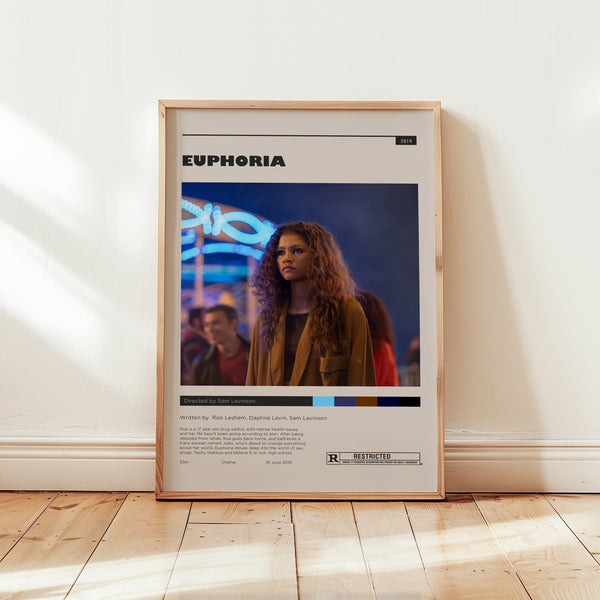 Euphoria Poster, Zendaya Wall Art, Minimalist Wall Decor, Digital Download, Framed Options, Gift for Her 1755935107