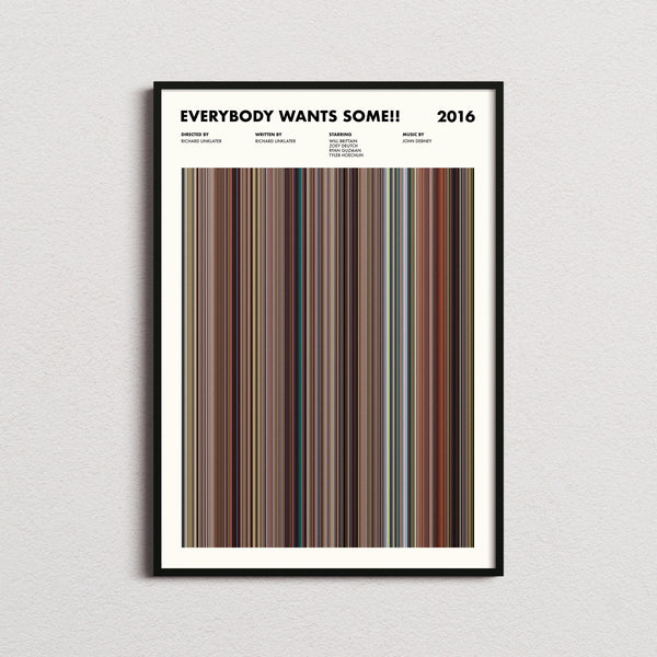 Everybody Wants Some Movie Barcode Print, Everybody Wants Some Print, Everybody Wants Some Poster, Everybody Wants Some Art 1631639115