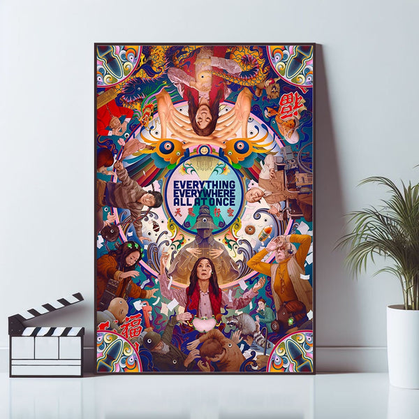 Everything Everywhere All at Once Movie Poster, Home Decor, Canvas Material Gift, Live Room Wall Art, High Quality Reproduction, Keepsake 1629010579