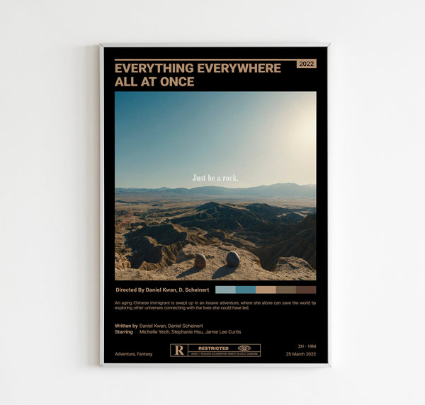 Everything Everywhere All at Once Poster  eeaao  Just be a rock Poster  Vintage Retro Art Print  3 Types  Wall Art Print  Home Decor 1585273434 - 1