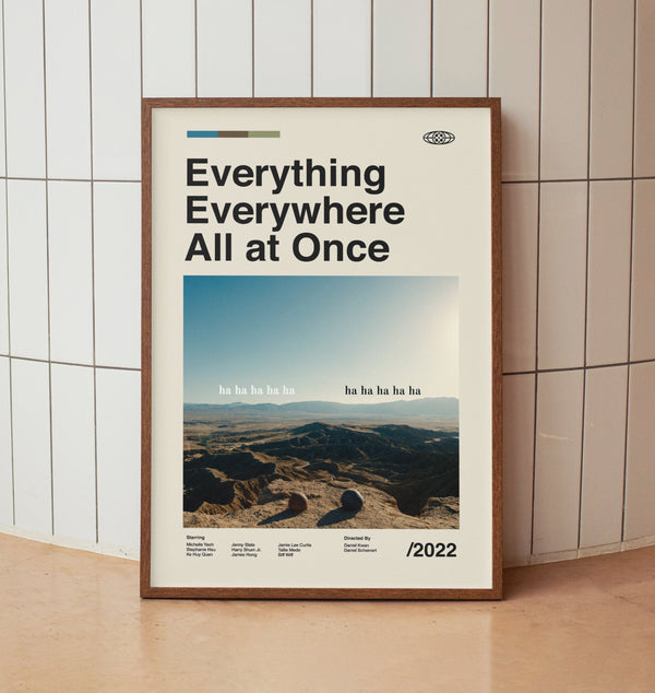 Everything Everywhere All at Once Wall Art Print - Holywood Movie Poster - Minimalist Midcentury Art 1449967009