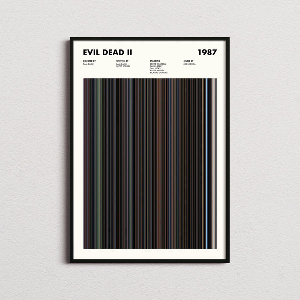 Evil Dead II Movie Barcode Print, Evil Dead 2 Print, Evil Dead 2 Poster, Evil Dead 2 Wall Art, Evil Dead 2 Art Print 1649946306