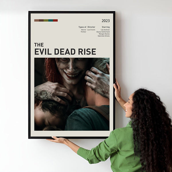 Evil Dead Rise Movie Poster  Minimalist  Midcentury Poster  Wall Art Print  Retro Movie Poster 1748541699 - Copy