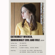 Extremely Wicked, Shockingly Evil and Vile (2019) Movie Poster Canvas Poster Minimalist Poster Art Print Gifts for Lover Mural Painting 1807681451
