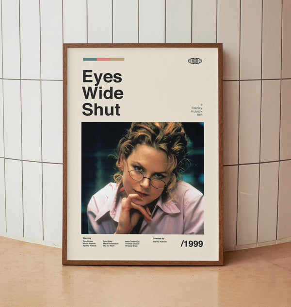 Eyes Wide Shut Vintage Movie Poster - Tom Cruise Stanley Kubrick Nicole Kidman -  Midcentury Minimalist Wall Art Print 1515998953
