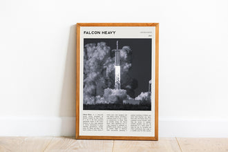 Falcon Heavy Rocket Wall Art Poster Poster  aerospace Falcon Heavy Black White Poster  Poster  Art Gift 1702502173