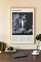 Falcon Heavy Rocket Wall Art Poster Poster  aerospace Falcon Heavy Black White Poster  Poster  Art Gift 1702502173