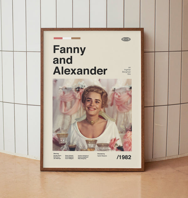 Fanny and Alexander Vintage Movie Poster - Ingmar Bergman - Minimalist Midcentury Wall Art Print 1513046772