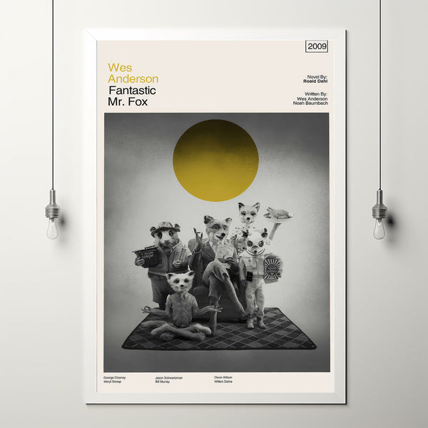 Fantastic Mr Fox Poster, Fantastic Mr Fox Movie, Wes Anderson Film, Vintage Modern, Vintage Poster, Minimalist Art, High Quality
