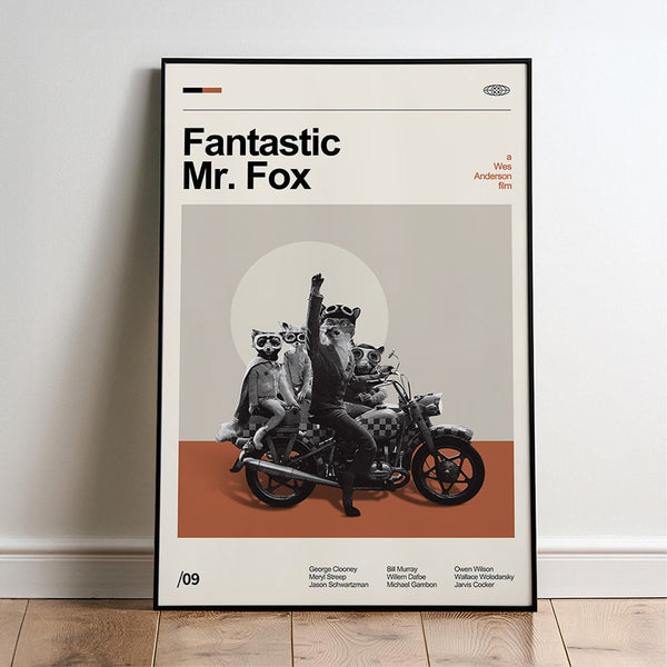 Fantastic Mr. Fox Movie Poster  Minimalist  Midcentury Poster  Wall Art Print  Retro Movie Poster 1732789933