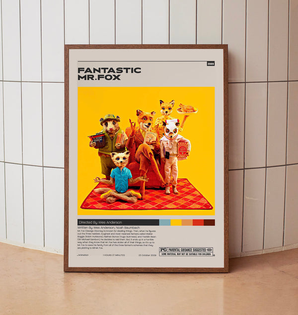 Fantastic Mr. Fox Poster,Wes Anderson, Minimalist Movie Poster