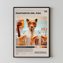 Fantastic Mr. Fox Poster, Wes Anderson , Minimalist Movie Poster, Vintage Retro Art