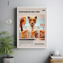 Fantastic Mr. Fox Poster, Wes Anderson , Minimalist Movie Poster, Vintage Retro Art