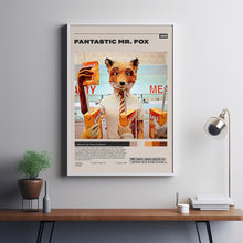 Fantastic Mr. Fox Poster, Wes Anderson , Minimalist Movie Poster, Vintage Retro Art