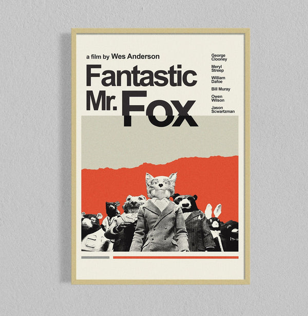 Fantastic Mr Fox Mid Century Movie Poster  Film Posters  Minimalist Movie Poster    Wall Art Poster 962204580