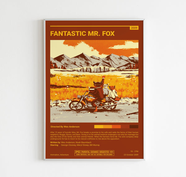 Fantastic Mr Fox Movie Poster  Wes Anderson, Minimalist Movie Poster, Vintage Retro Art Print, Custom Poster, Wall Art Prin, Home Decor 1630088729 - Copy