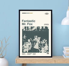 Fantastic Mr Fox Movie, Wes Anderson, Wall Art Print, Minimalist Movie, Modern Vintage, Minimalist Poster, Vintage Poster, Mom Gifts 1701454001