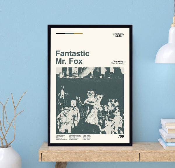 Fantastic Mr Fox Movie, Wes Anderson, Wall Art Print, Minimalist Movie, Modern Vintage, Minimalist Poster, Vintage Poster, Mom Gifts 1701454001