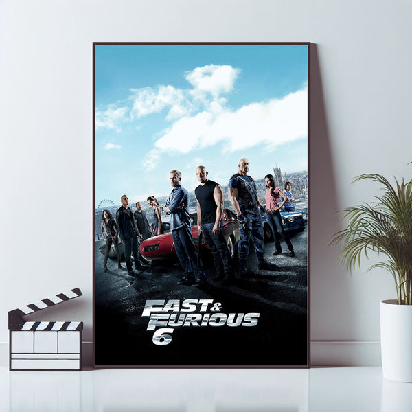 Fast & Furious 6 Movie Poster, Wall Art Prints, Art Poster, Canvas Material Gift, Keepsake, Home Decor, Live Room Wall Art 1671291730