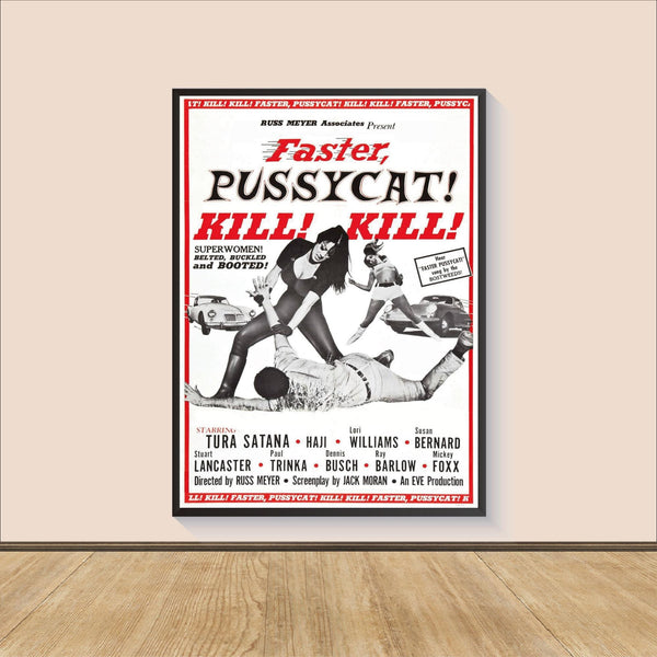 Faster, Pussycat Movie Poster Print, Canvas Wall Art, Room Decor, Movie Art, Gifts for HimHer, Wall Art Print, Vintage Film Art 1555621080