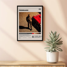 Ferrari Poster, Michael Man, Minimalist Movie Poster, Vintage Retro Art