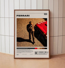 Ferrari Poster, Michael Man, Minimalist Movie Poster, Vintage Retro Art
