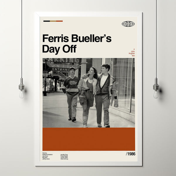 Ferris Buellers Day Off Poster, Ferris Buellers Movie, John Hughes Film, Vintage Modern, Vintage Poster, Minimalist Art, High Quality 1