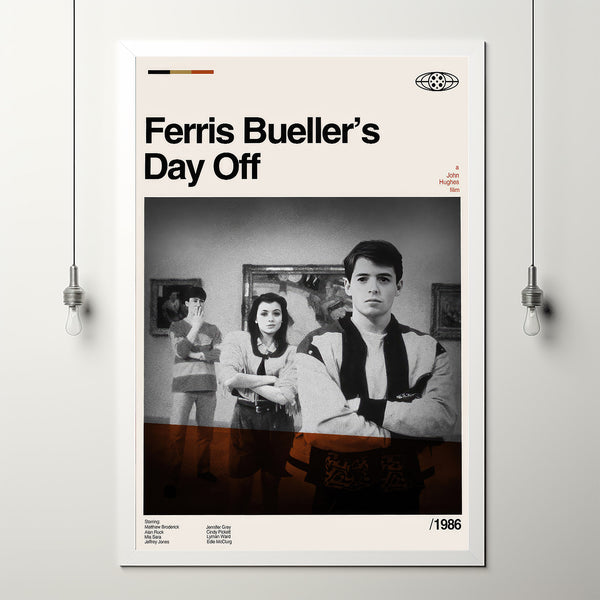 Ferris Buellers Day Off Poster, Ferris Buellers Movie, John Hughes Film, Vintage Modern, Vintage Poster, Minimalist Art, High Quality