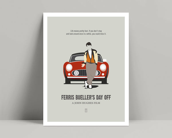 Ferris Bueller - Minimalist Poster, Ferris Poster, Minimalist Print, Matthew Broderick, John Hughes, The Breakfast Club, Sixteen Candles 607347830