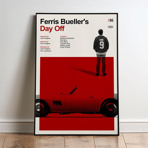 Ferris Bueller's Day Off Movie Poster  Minimalist  Midcentury Poster  Wall Art Print  Retro Movie Poster 1721151692