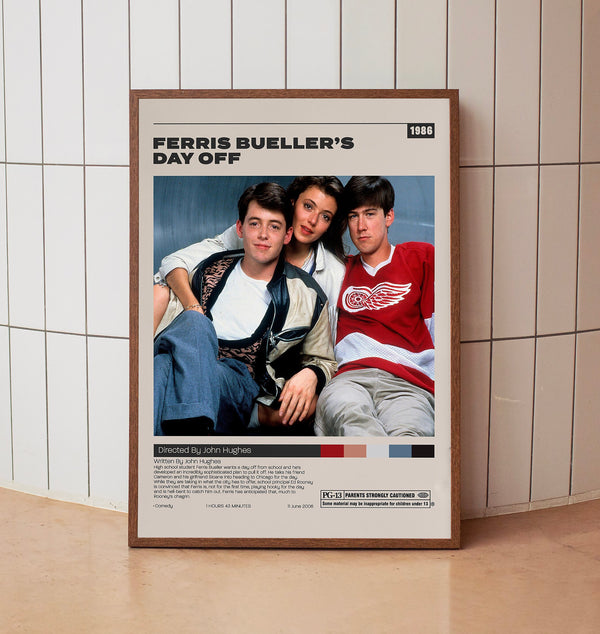 Ferris Bueller's Day Off Poster, John Hughes, Minimalist Movie Poster