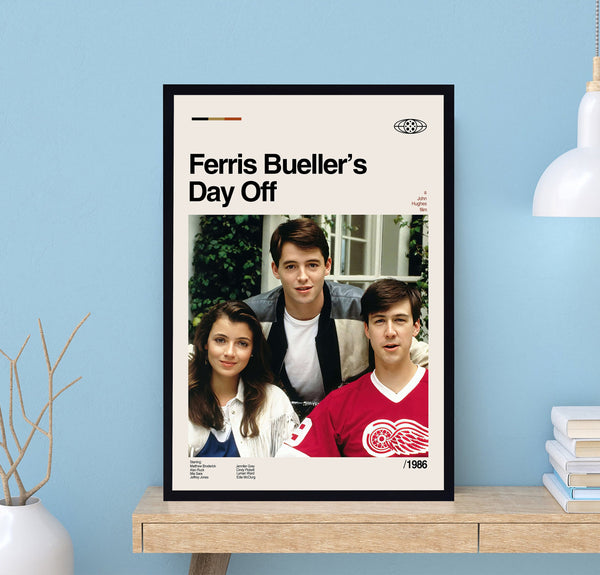 Ferris Bueller's Day Off Poster, John Hughes, Retro Movie Poster, Minimalist Art, Vintage Poster, Modern Art, Wall Decor, Home Decor 1717490240