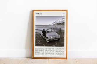 Fiat 500 Wall Art Vintage Car Poster Poster Fiat 500  Black White Poster  Poster  Art Gift 1687928812