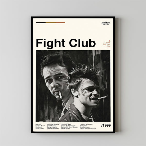 Figh Club Movie, Figh Club Poster, David Fincher Film,  Retro Movie, Retro Modern, Movie Print, High Quality, Wall Decor, Aesthetic Poster
