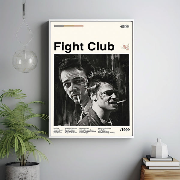 Figh Club Movie, Figh Club Poster, David Fincher Film,  Retro Movie, Retro Modern, Movie Print, High Quality, Wall Decor, Aesthetic Poster