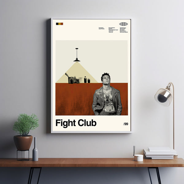 Figh Club Movie, Figh Club Poster, David Fincher Film, Vintage Modern, Vintage Poster, Minimalist Art, High Quality Aesthetic Poster