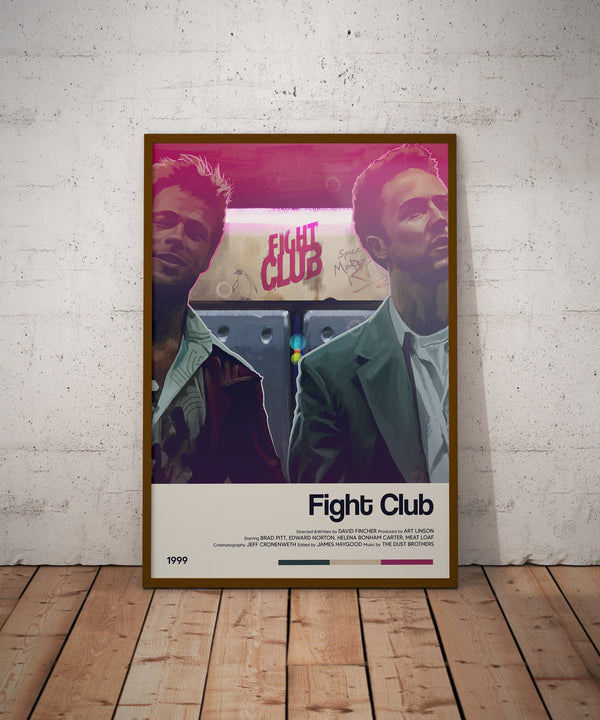 Fight Club Movie Poster - Retro Movie Poster Print - Wall Art Poster Decor - Vintage Movie Poster Art - Minimalist Movie Poster 1703984629