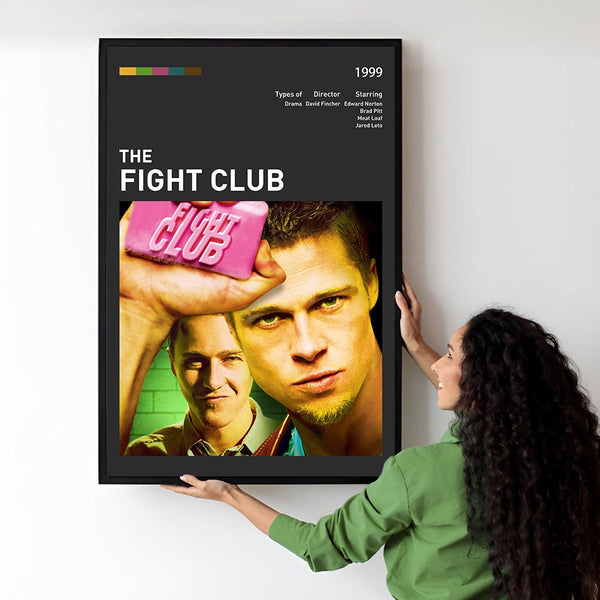 Fight Club Movie Poster  Minimalist  Midcentury Poster  Wall Art Print  Retro Movie Poster 1733510800