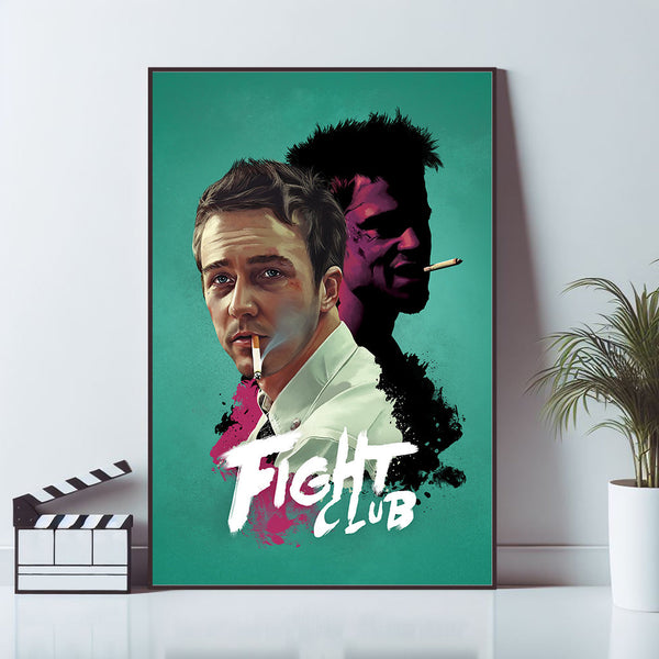 Fight Club Movie Poster, Canvas Material Gift, Home Decor, Live Room Wall Art, High Quality Reproduction, Keepsake 1613007960