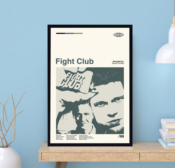 Fight Club Movie Poster, David Fincher, Retro Movie Poster, Minimalist Art, Vintage Poster, Modern Art, Wall Decor, Home Decor 1687275718