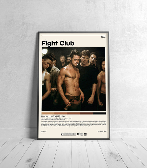 Fight Club Poster  David Fincher, Minimalist Movie Poster, Vintage Retro Art Print, Custom Poster, Wall  Art Print, Home Decor 1007801254