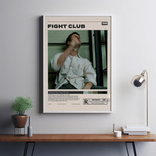 Fight Club Poster, David Fincher, Minimalist Movie Poster, Vintage Retro Art