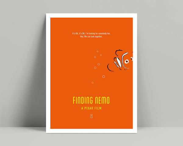 Finding Nemo - Minimalist Poster, Finding Nemo Poster, Minimalist Print, Finding Nemo Print, Pixar Studio, Albert Brooks, Ellen DeGeneres 621183225