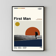 First Man Poster, First Man Print, Movie Poster, Minimalist Poster, Minimalist Wall Art, Home Decor, Custom Poster, Wall Art Print, Home Art