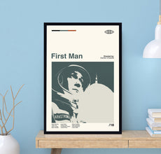 First Man Movie Poster, Damien Chazelle, Wall Art Print, Minimalist Movie, Modern Vintage, Minimalist Poster, Vintage Poster, Birthday Gifts 1701462617